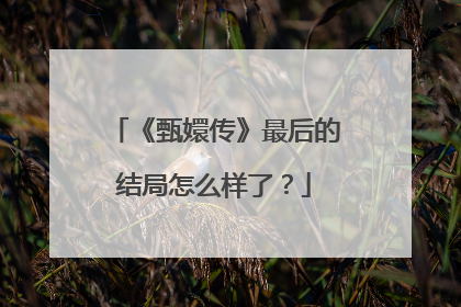 《甄嬛传》最后的结局怎么样了？