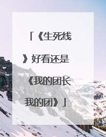 《生死线》好看还是《我的团长我的团》