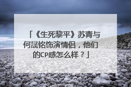 《生死黎平》苏青与何晟铭饰演情侣,他们的CP感怎么样?