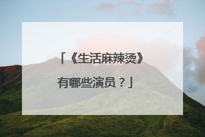 《生活麻辣烫》有哪些演员?