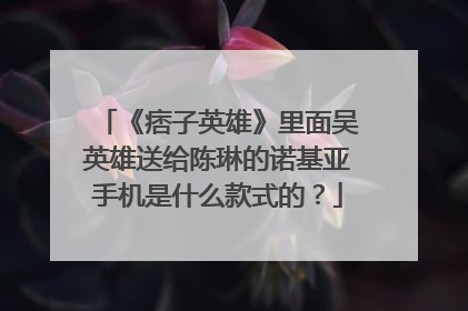 《痞子英雄》里面吴英雄送给陈琳的诺基亚手机是什么款式的?