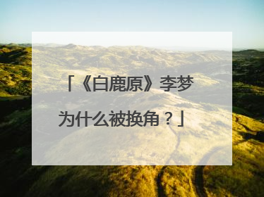 《白鹿原》李梦为什么被换角？