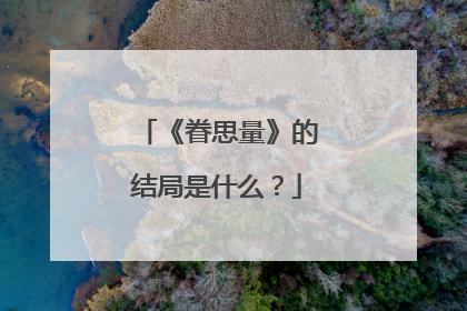 《眷思量》的结局是什么？
