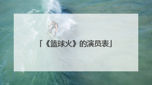 《篮球火》的演员表
