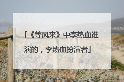 《等风来》中李热血谁演的，李热血扮演者