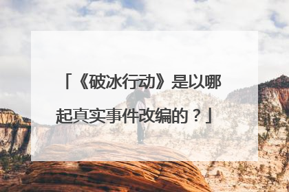 《破冰行动》是以哪起真实事件改编的？