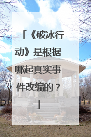 《破冰行动》是根据哪起真实事件改编的？