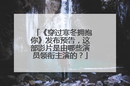 《穿过寒冬拥抱你》发布预告,这部影片是由哪些演员领衔主演的?