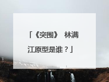 《突围》 林满江原型是谁?