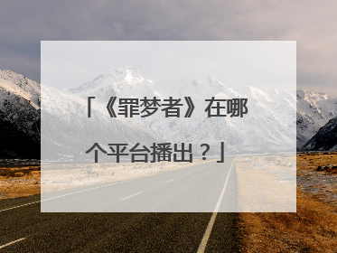 《罪梦者》在哪个平台播出?