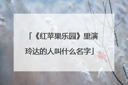 《红苹果乐园》里演玲达的人叫什么名字