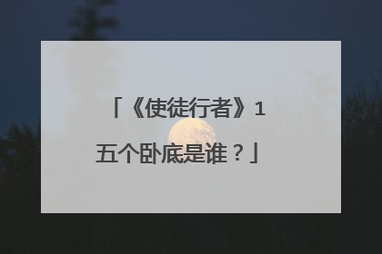 《使徒行者》1五个卧底是谁？