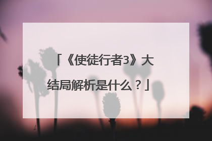 《使徒行者3》大结局解析是什么？