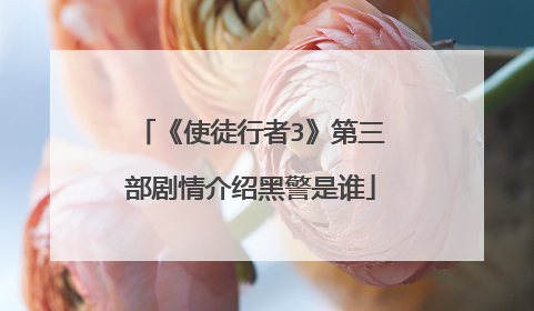 《使徒行者3》第三部剧情介绍黑警是谁