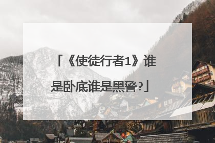 《使徒行者1》谁是卧底谁是黑警?
