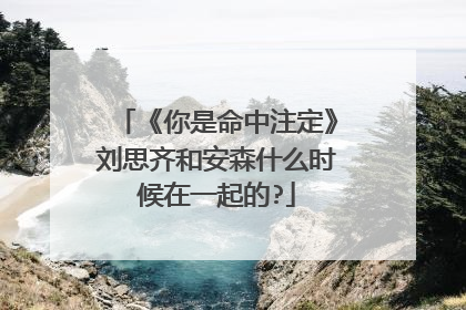 《你是命中注定》刘思齐和安森什么时候在一起的?