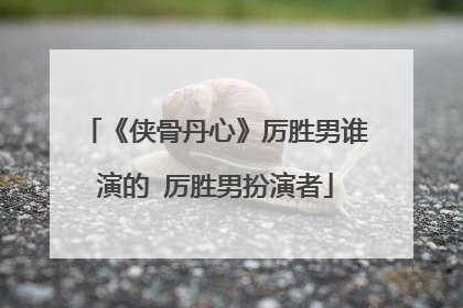 《侠骨丹心》厉胜男谁演的 厉胜男扮演者