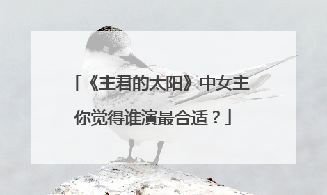 《主君的太阳》中女主你觉得谁演最合适？