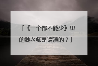《一个都不能少》里的魏老师是请演的？