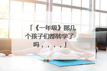 《一年级》那几个孩子们都转学了吗，，，，
