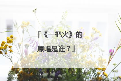 《一把火》的原唱是谁？