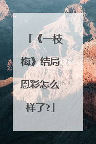 《一枝梅》结局恩彩怎么样了?