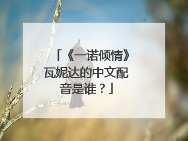 《一诺倾情》瓦妮达的中文配音是谁?