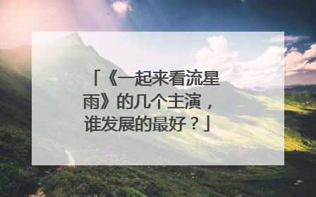 《一起来看流星雨》的几个主演，谁发展的最好？