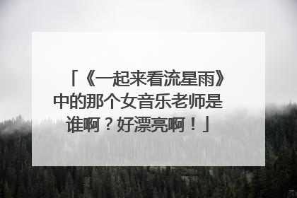 《一起来看流星雨》中的那个女音乐老师是谁啊？好漂亮啊！