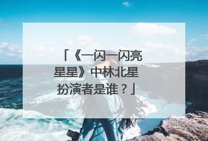《一闪一闪亮星星》中林北星扮演者是谁?