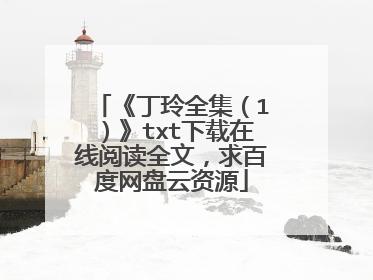 《丁玲全集（1）》txt下载在线阅读全文，求百度网盘云资源