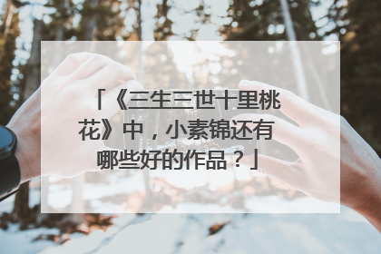 《三生三世十里桃花》中，小素锦还有哪些好的作品？