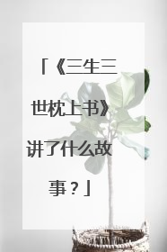 《三生三世枕上书》讲了什么故事？
