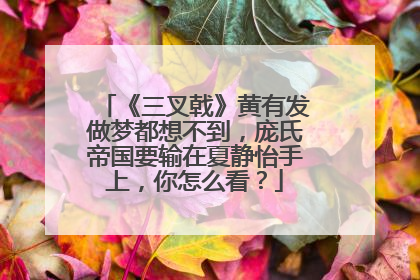 《三叉戟》黄有发做梦都想不到,庞氏帝国要输在夏静怡手上,你怎么看?