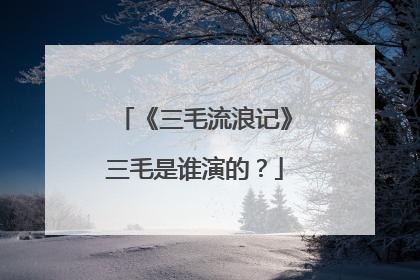 《三毛流浪记》三毛是谁演的?