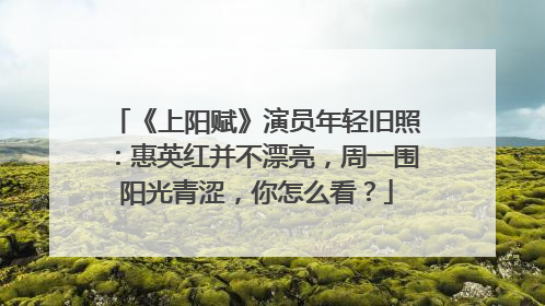 《上阳赋》演员年轻旧照:惠英红并不漂亮,周一围阳光青涩,你怎么看?