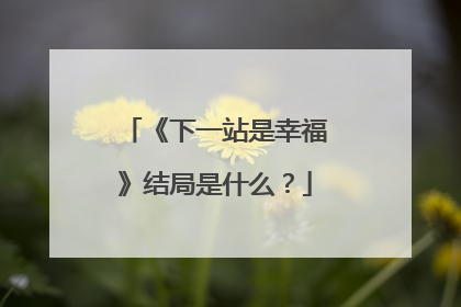 《下一站是幸福》结局是什么？