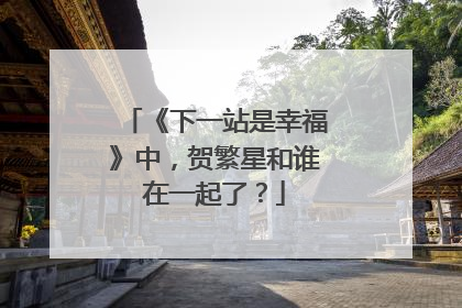 《下一站是幸福》中，贺繁星和谁在一起了？