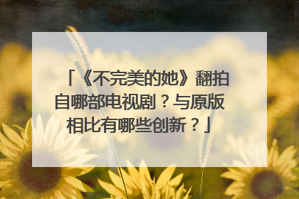 《不完美的她》翻拍自哪部电视剧？与原版相比有哪些创新？