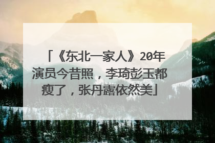 《东北一家人》20年演员今昔照，李琦彭玉都瘦了，张丹露依然美