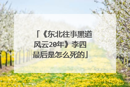 《东北往事黑道风云20年》李四最后是怎么死的