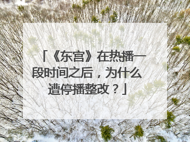 《东宫》在热播一段时间之后,为什么遭停播整改?