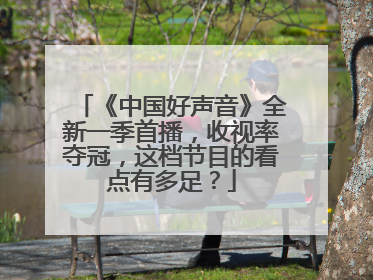 《中国好声音》全新一季首播,收视率夺冠,这档节目的看点有多足?