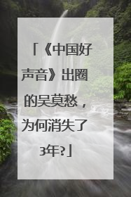 《中国好声音》出圈的吴莫愁，为何消失了3年?