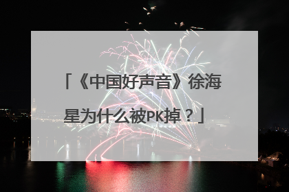 《中国好声音》徐海星为什么被PK掉？