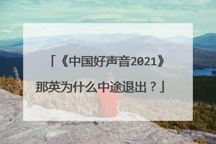《中国好声音2021》那英为什么中途退出?