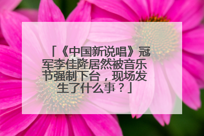 《中国新说唱》冠军李佳隆居然被音乐节强制下台，现场发生了什么事？