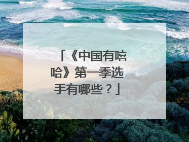 《中国有嘻哈》第一季选手有哪些?