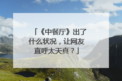 《中餐厅》出了什么状况,让网友直呼太天真?