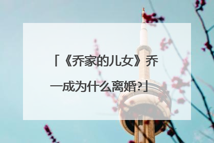 《乔家的儿女》乔一成为什么离婚?